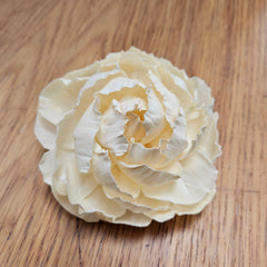 Handmade Flowers - Sola Flower - Ivory Part Open Peony  10/11cm - Diffusers