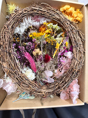 Everlasting 25 cm Wreath making kit - Wildflower