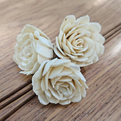 Handmade Flowers - Sola Flower - Off White Mini Spiral Rose - 4/5cm
