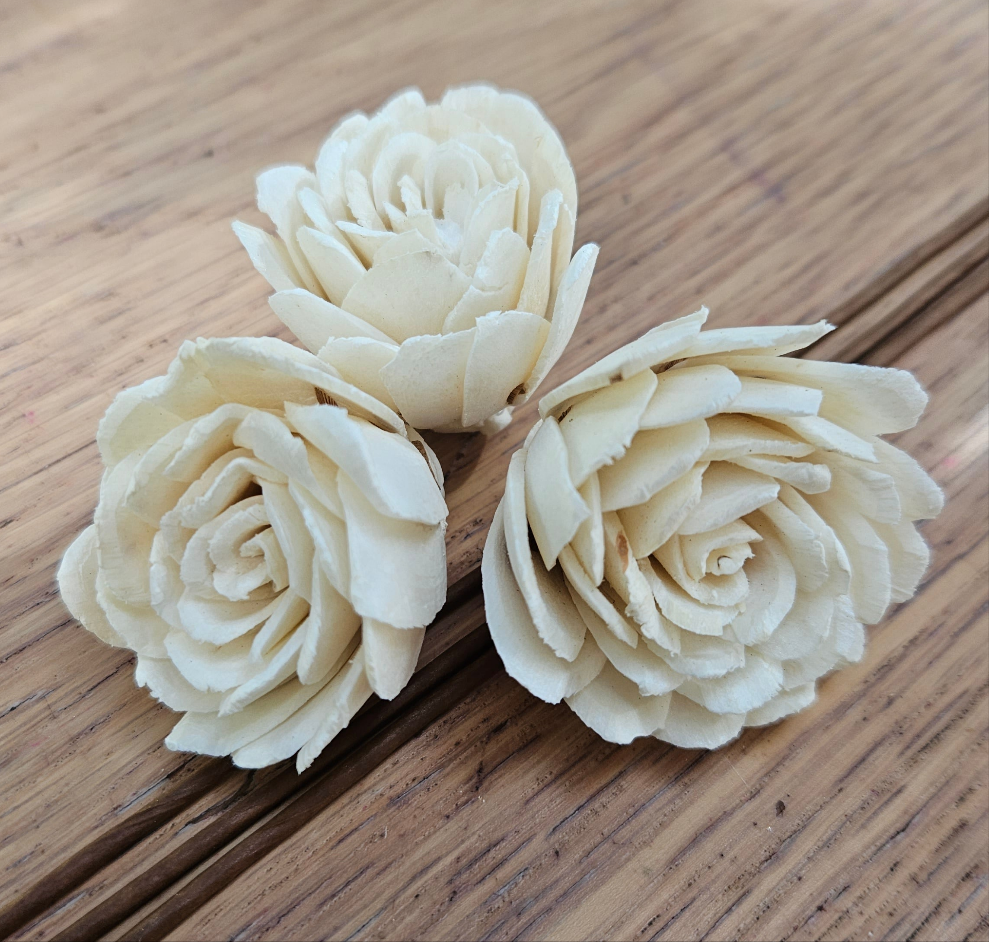 Handmade Flowers - Sola Flower - Off White Mini Spiral Rose - 4/5cm