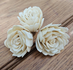 Handmade Flowers - Sola Flower - Off White Mini Spiral Rose - 4/5cm
