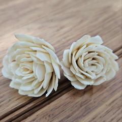 Handmade Flowers - Sola Flower - Off White Mini Spiral Rose - 4/5cm