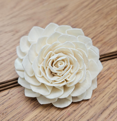 Handmade Flowers - Sola Flower - Medium Off White Dahila - 7/8cm