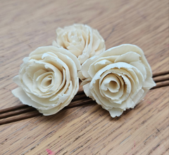 Handmade Flowers - Sola Flower - Off White Mini Rough Rose Bud - 4/5cm