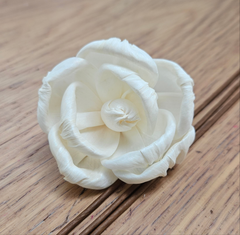 Handmade Flowers - Sola Flower - White Rolled Petal Rose - 5/6cm