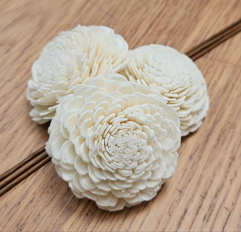 Handmade Flowers - Sola Flower Medium White Carnation - 7/8cm