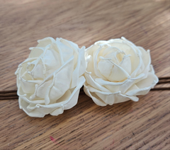 Handmade Flowers - Sola Flower - Pointed White Rose - 7-8cm