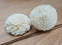 Handmade Flowers - Sola Flower Large White Carnation - 9cm