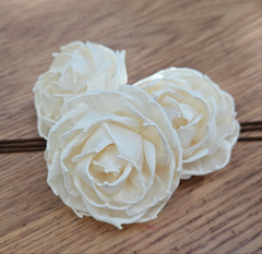 Handmade Flowers - Sola Flower - Pointed White Rose - 7-8cm