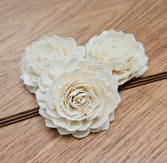 Handmade Flowers - Sola Flower - Medium Off White Dahila - 7/8cm