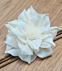 Handmade Flowers - Sola Flower - White Star Dahlia - 8cm