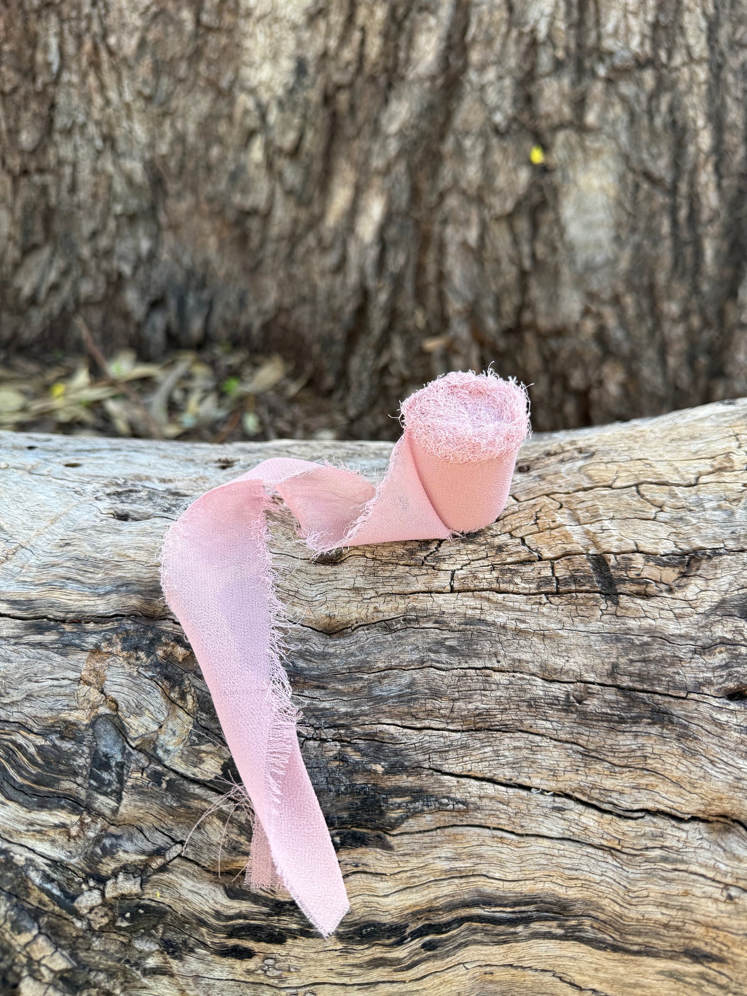 Sundries - Floral Ribbon - Chiffon Silk - Dusty Pink