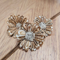 Handmade Flowers - Sola Flower - Brown Zinnia - 7cm